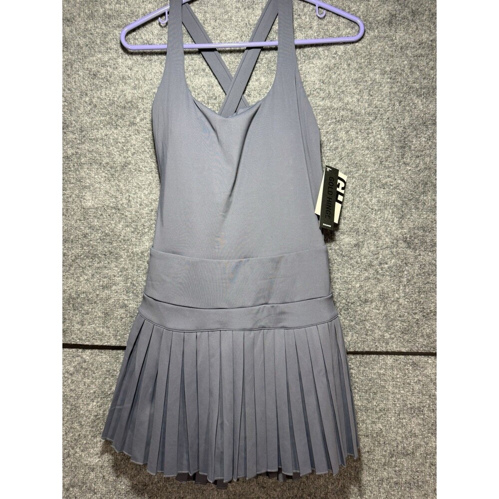 NEW! Goldhinge Criss Cross Back Pleated Tennis Dress Golf Size M